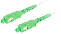Kabelis Lanberg Patchcord FO-SASA-SS21-0050-WH SC/APC Male (vyriška), SC/APC Male (vyriška), 5 m, balta sp./žalia sp.