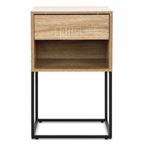Naktsskapītis ModernHome GIC-NST65-15, gaiša ozola krās., 64.5 cm x 38.5 cm x 40 cm