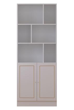 Grāmatu plaukts Kalune Design Rb-089, balta krās., 180 cm x 33 cm x 70 cm