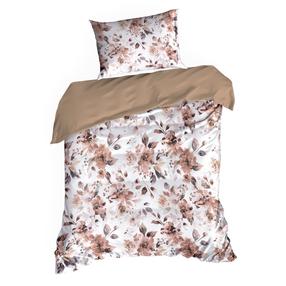 Gultas veļas komplekts Euro curtains Spring 76 478248, balta krās./rozā krās., 70 x 80 cm, 140 x 200 cm