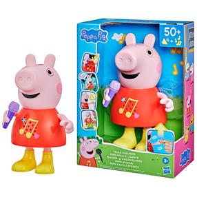 Žaislinis gyvūnas kiaulė Hasbro Peppa Pig Talk & Sing, įvairių spalvų