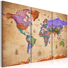 Kamštinė reprodukcija Artgeist Colourful Travels PINNWAND641XL, 120 cm x 80 cm