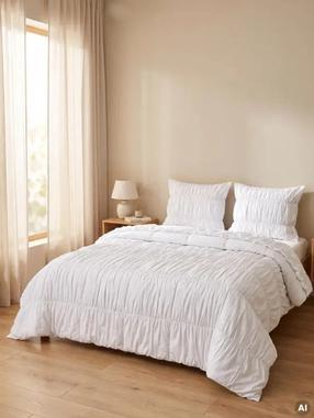 Gultas veļas komplekts Homla Basic Cloud 245885, balta krās., 70 x 80 cm, 220 x 200 cm, 3 d.