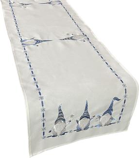 Ziemassvētku galda celiņš taisnstūrveida OSD01-3, zila krās./balta krās., 40 x 85 cm
