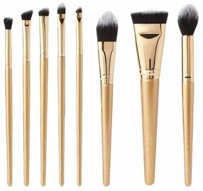 Dekoratīvās kosmētikas otu komplekts Luxie Glitter and Gold, 8 gab., zelta krās.