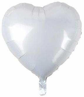 Фольгированный шар, набор фигурные GoDan Heart, белый цв., 100 шт.