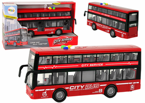 Rotaļu autobuss Lean Toys City Series 16961, sarkana krās.