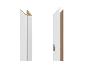 Vertikali durų stakta Domoletti, 209.7 cm x 14 - 18 cm x 1 cm, kairinė, balta sp.
