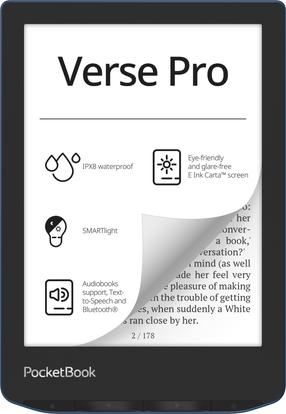 E-grāmatu lasītājs Pocketbook Verse Pro PB634-A-WW-B, 16 GB, zila krās., 6"