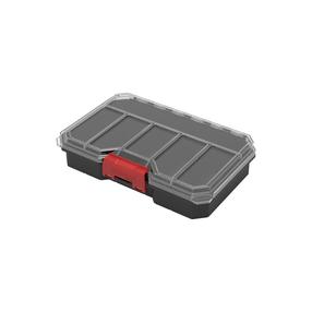 Organizatorius - dėklas įrankiams Qbrick QR Compact M, 22 cm x 14.5 cm x 4.5 cm, skaidri sp./juoda sp.