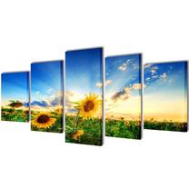 Foto paveikslas VLX Sunflower 5pcs, 200 cm x 100 cm