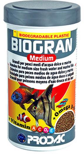 Maistas žuvims Prodac Biogran Medium BM250.1, 0.120 kg