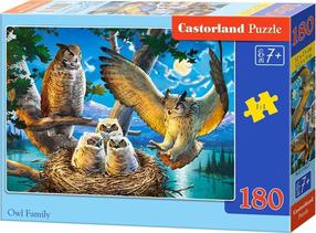Пазл Castorland Owl Family 341392, 23 см x 32 см, 180 шт., многоцветный