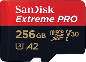 Atmiņas karte SanDisk Extreme, 256 GB, 200 Mb/s - 140 Mb/s