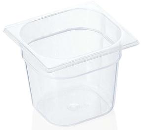 Marmiit Was GN 1/6, 2300 ml, 17.6 cm x 16.2 cm x 15 cm, läbipaistev v., polüpropüleen (pp)