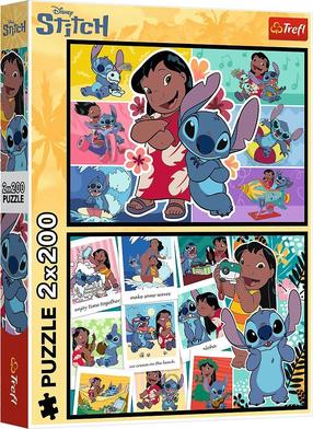 Dėlionė 2in1 Trefl Lilo And Stitch Stitchs Happy Life 13334, 27.5 cm x 41 cm, 400 vnt., įvairių spalvų