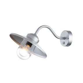 Āra sienas lampa Elstead Lighting Klampenborg 1, 60W, E27, IP44, sudraba krās., 27.5 cm x 25.5 cm