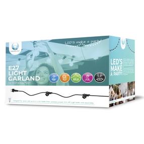 Lempučių girlianda TFO IP65, 12 m, įvairių spalvų, 10 LED