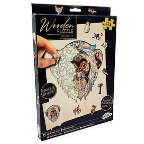 Деревянный пазл Grafix Unique Shapes Monkey, 30 см x 22.5 см, 133 шт.
