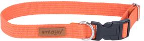 Kaelarihm koertele Amiplay Cotton, oranž v., 350 - 500 mm x 20 mm, 35-50
