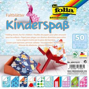 Paberkujukeste valmistamise komplekt Folia Origami Fun For Children, mitmevärviline