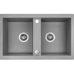 Кухонная мойка Laveo Barbados SBB_520T, Grey, гранит, 78 см x 48 см x 17 см, серый цв.