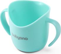 Vaikiškas puodelis BabyOno Flow, 120 ml, 1 m., plastikas, mėtinė (mint) sp.