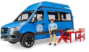 Rotaļu autobuss Bruder Mercedes Benz Sprinter Camper, zila krās.