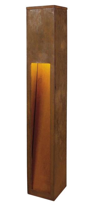 Pastatomas lauko šviestuvas SLV Rusty Slot 80, 9W, LED, IP55, ruda sp., 12 cm x 80 cm