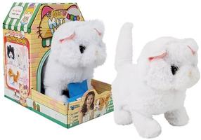 Interaktīva rotaļlieta kaķis Lean Toys Cat, 19 cm, universāls, balta krās.