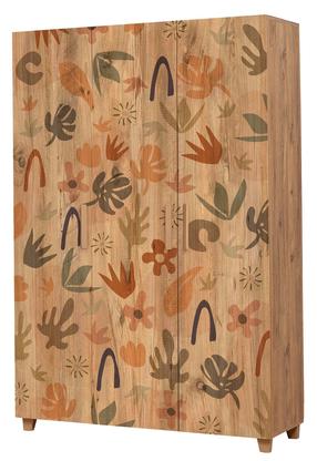 Spinta Kalune Design Leva Leaf, ruda sp., 48 cm x 120 cm x 189 cm