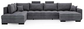 Kampinė sofa - lova Polak Meble London, pilka sp., 353 x 214 cm x 85 cm