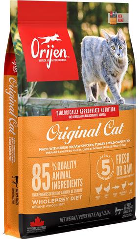 Sausas kačių maistas Orijen Cat&Kitten, žuvis/vištiena/kalakutiena, 5.4 kg