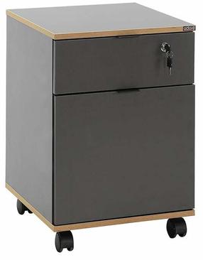 Biuro spintelė Kalune Design Rkm-311-Ax-1, antracito ąžuolo sp., 61 cm x 41 cm x 41 cm