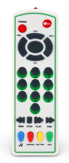 Rotaļlieta Bo. TV Remote Control, LV, balta krās.