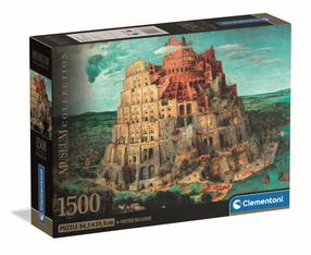 Пазл Clementoni Babel Tower 31738, 59 см x 84 см, 1500 шт., многоцветный