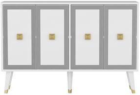 Konsoles galds Kalune Design Ansel, zelta krās./balta krās., 120 cm x 30 cm x 80 cm