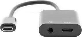 Adapteris Digitus Type-C To Type-C USB Type-C, 3.5 mm, 20 m, juoda