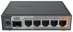 Maršrutizatorius MikroTik hEXs Gigabit Ethernet Router, juoda sp.