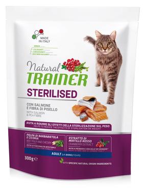 Kuiv kassitoit Natural Trainer Sterilised Salmon, kanaliha/riis, 0.3 kg