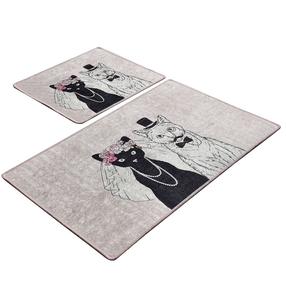 Vannas istabas paklājs Foutastic Wedding 359CHL2455, brūna krās./pelēka krās., 60 cm x 100 cm