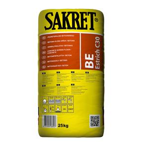 Kuivbetoon põrandatele Sakret BE C30 ESTRICH, tasandav, hall v., 25 kg