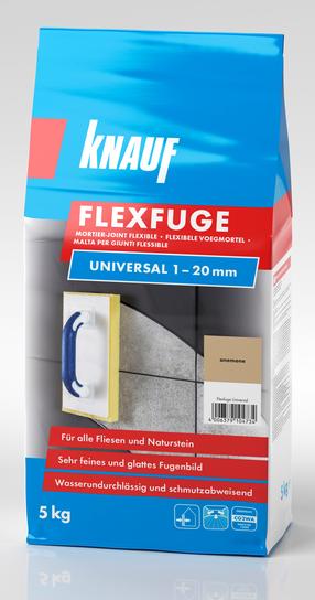 Flīžu šuvotājs Knauf FLEXFUGE, dekoratīvs, anemone krās., 5 kg