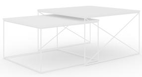 Kavos staliukų komplektas ADRK Licco 2in1, balta sp., 65 - 75 cm, 2 vnt.