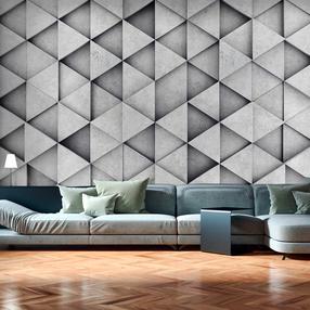 Fototapetas Artgeist Grey Triangles, 70 cm x 100 cm