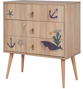 Komoda Kalune Design City Marin, įvairių spalvų, 89 cm x 80 cm x 40 cm