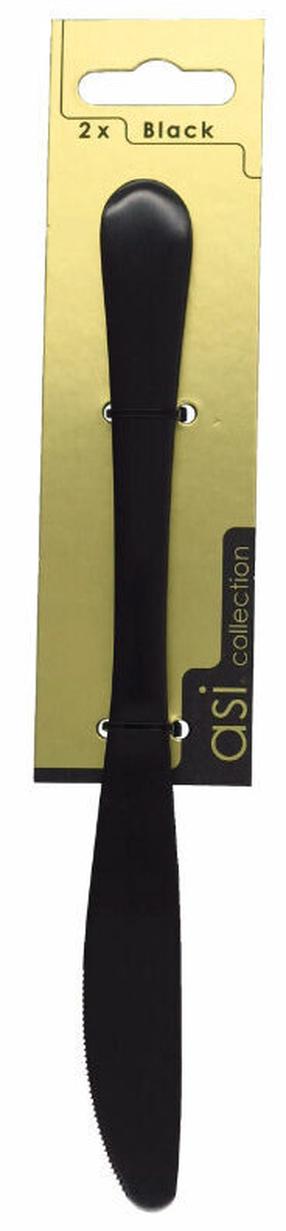 Peilis Asi Collection, nerūdijantysis plienas, juoda sp., 2 vnt., 22.5 cm
