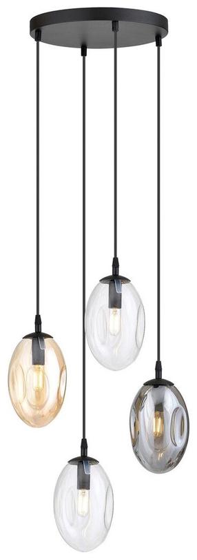 Lampa karināms Emibig Astral 4 BL Premium MIX, E14, 4, caurspīdīga krās./melna krās. / melna krās., 10 x 20 cm
