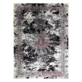 Paklājs iekštelpu Hakano Lean Rosette, melns krās./krēmkrāsa/sarkana krās., 220 cm x 160 cm