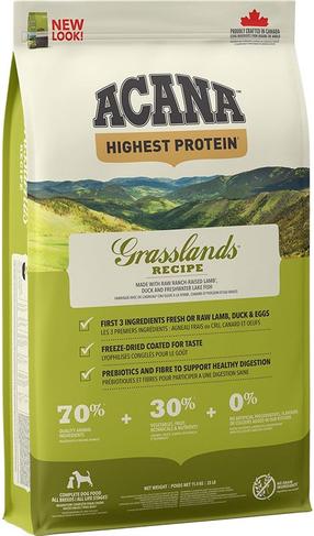 Kuiv koeratoit Acana Grasslands, lambaliha/kalkun/pardiliha, 2 kg